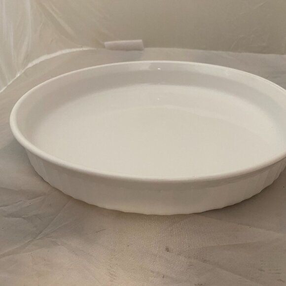 Corning Ware French White Vintage 10.5" Pie Dish F-3-B F3B PYROCERAM Glass - Picture 1 of 4